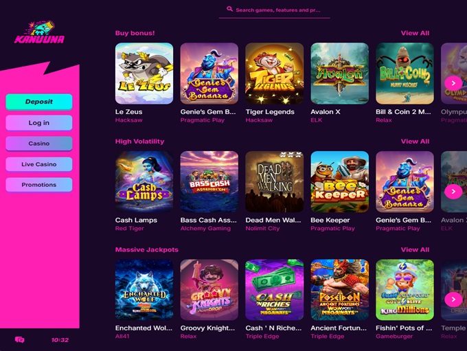 Kanuuna Casino screenshot 2