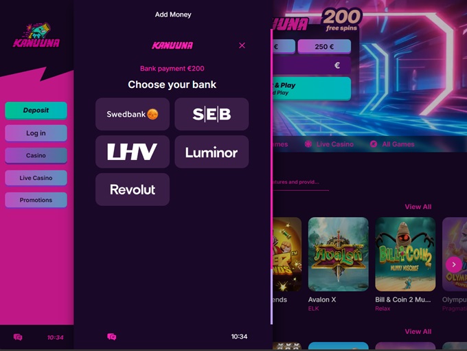 Kanuuna Casino screenshot 3