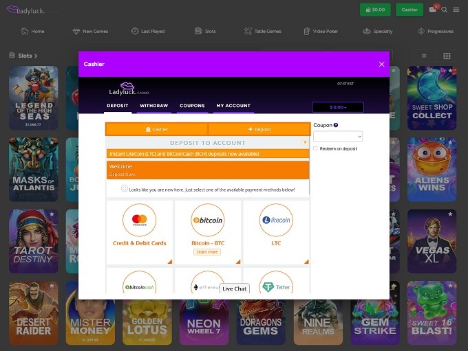 LadyLuck Casino screenshot 3