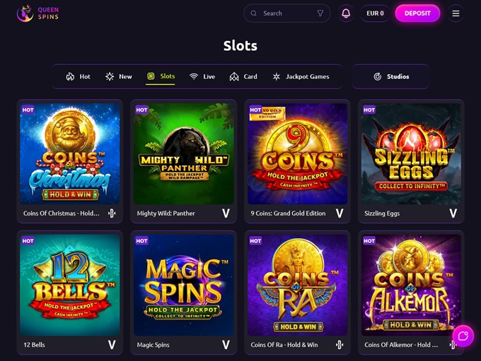 Queenspins Casino screenshot 2