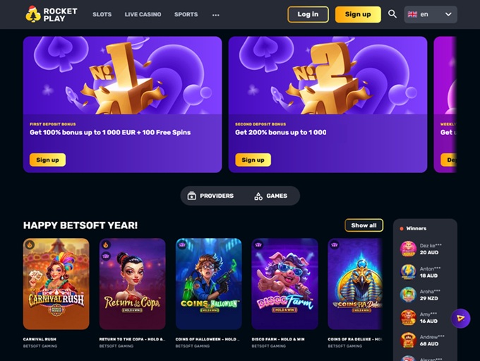 RocketPlay Casino screenshot 1