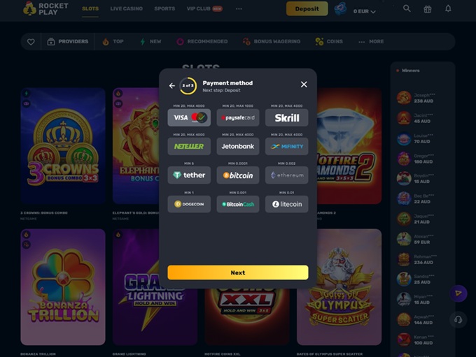 RocketPlay Casino screenshot 3