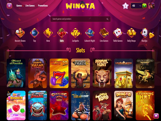 Winota Casino screenshot 2