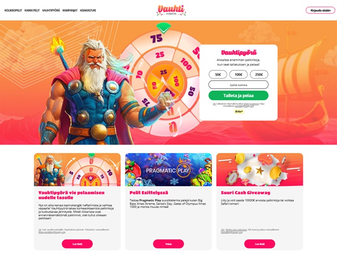 Vauhti Casino screenshot 1