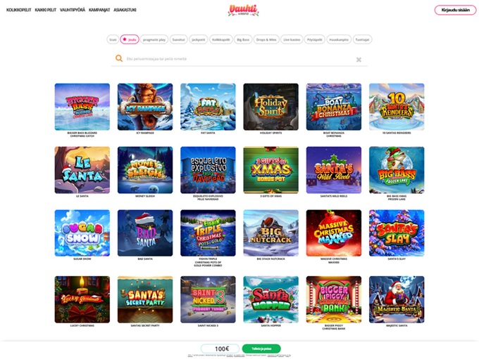 Vauhti Casino screenshot 2