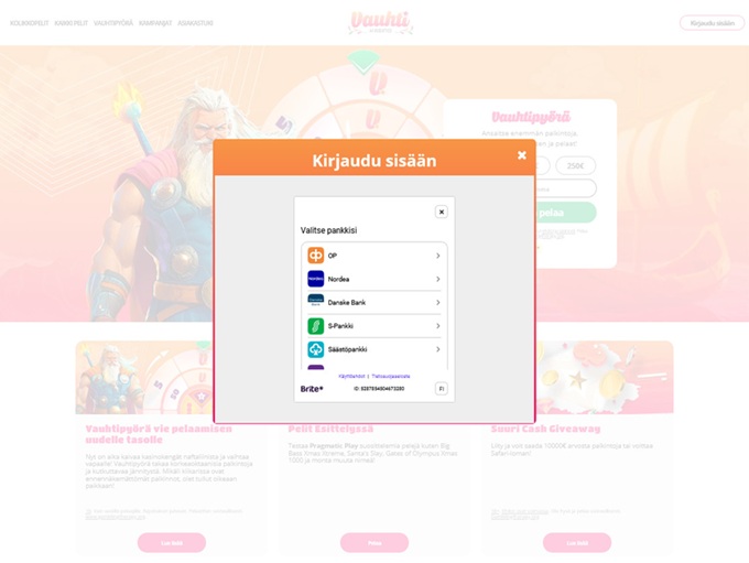 Vauhti Casino screenshot 3