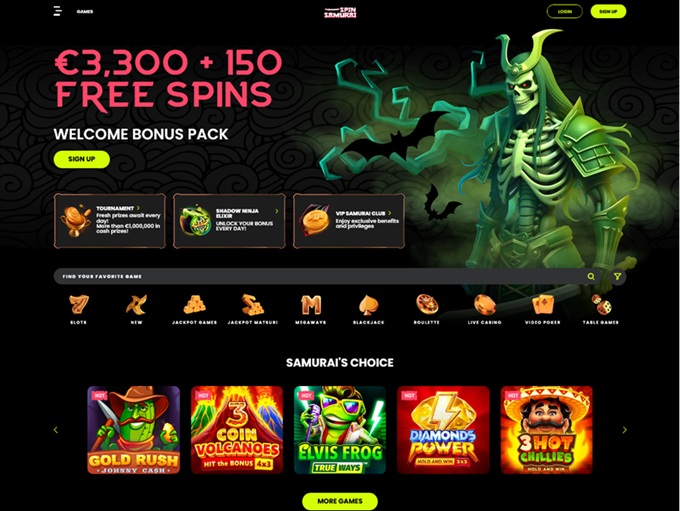 Spin Samurai lobby