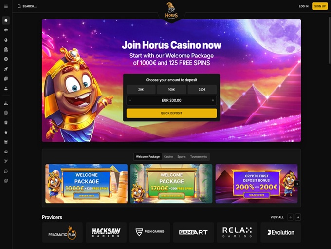 Horus Casino lobby