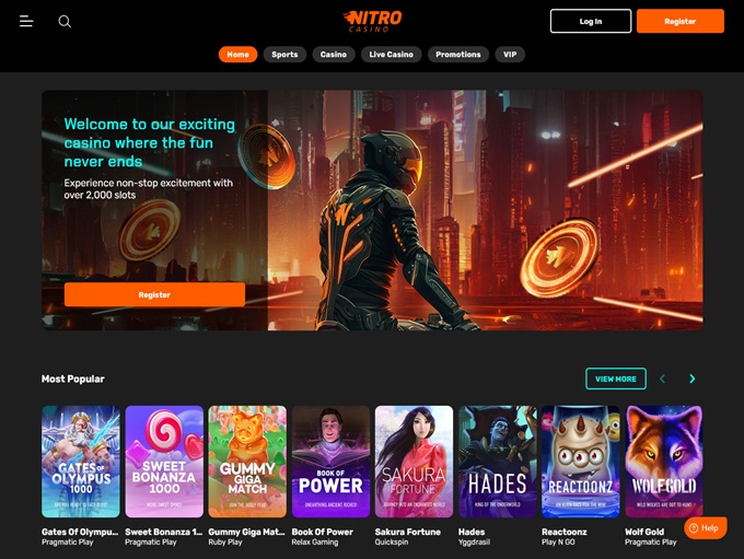 Nitro Casino screenshot 1