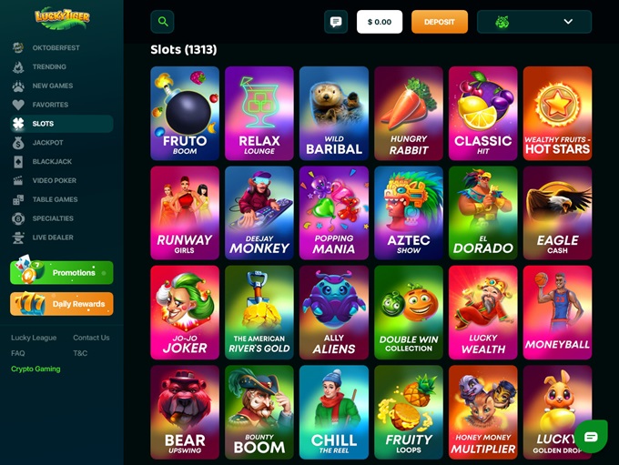 Lucky Tiger Casino screenshot 2