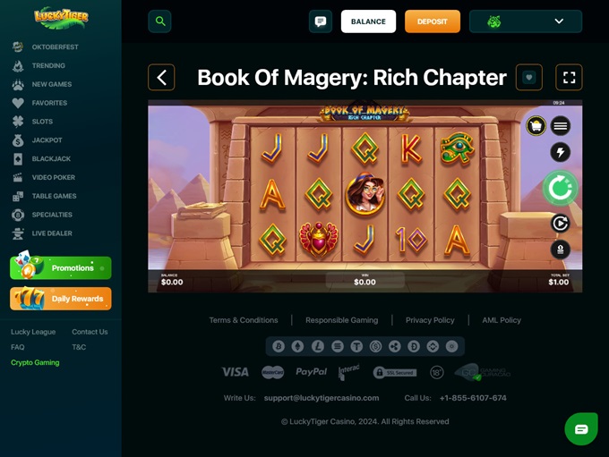 Lucky Tiger Casino screenshot 5