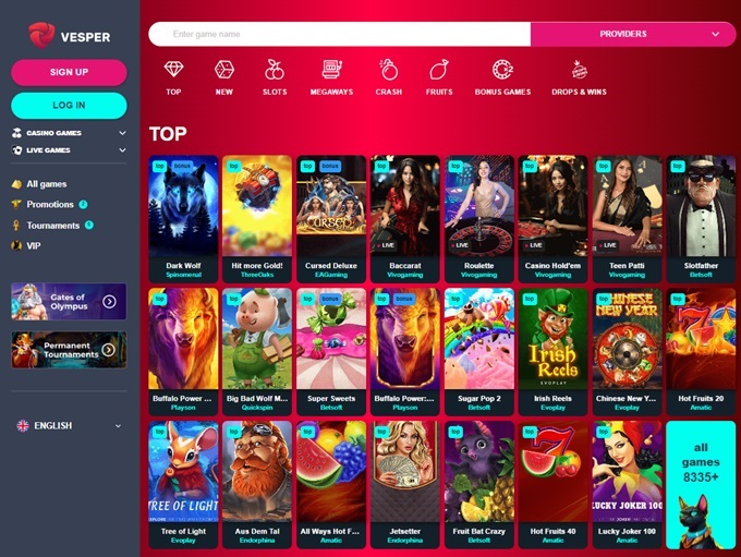 Vesper Casino lobby