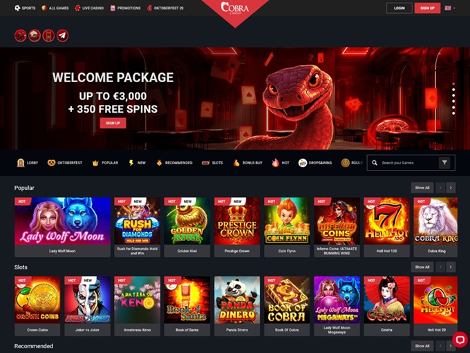 Cobra Casino screenshot 1