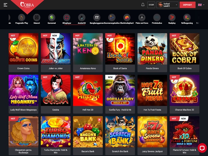 Cobra Casino screenshot 2