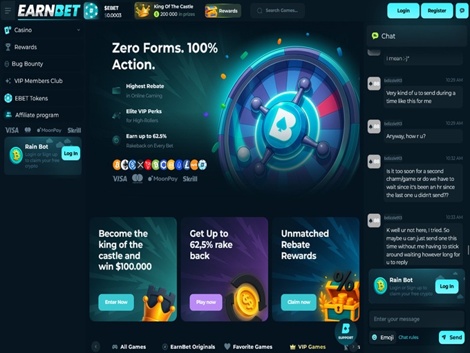 EarnBet lobby