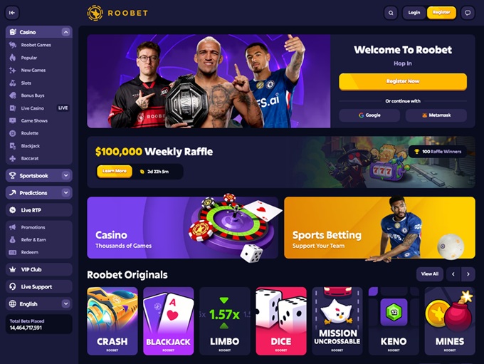 Roobet screenshot 1