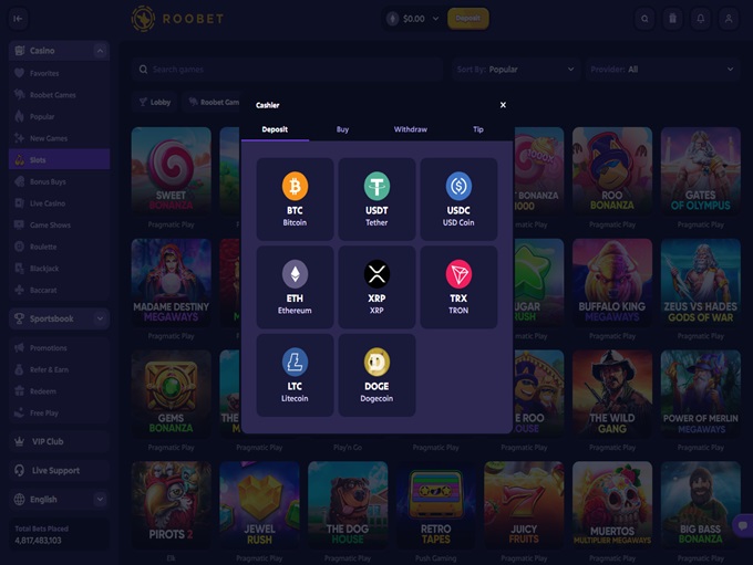 Roobet screenshot 3