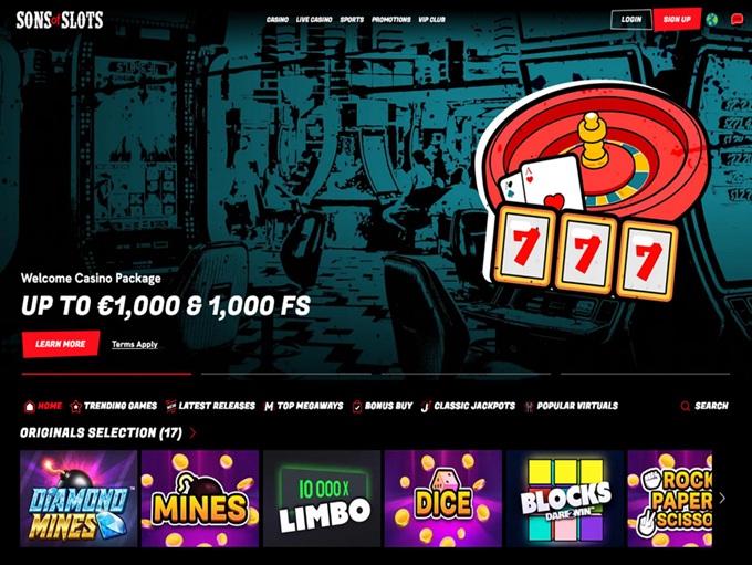 Sons Of Slots lobby