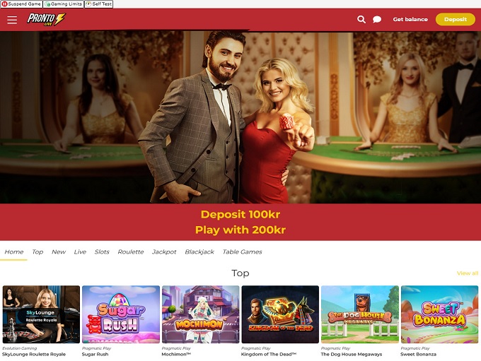 Pronto Live Casino screenshot 1