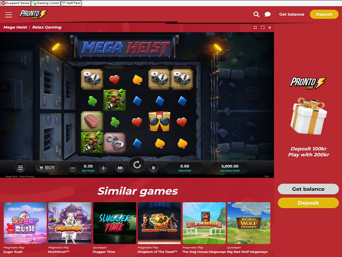 Pronto Live Casino screenshot 4