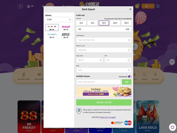 CookieCasino screenshot 3