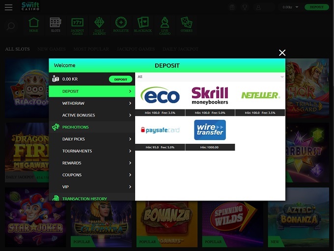 Swift Casino screenshot 3