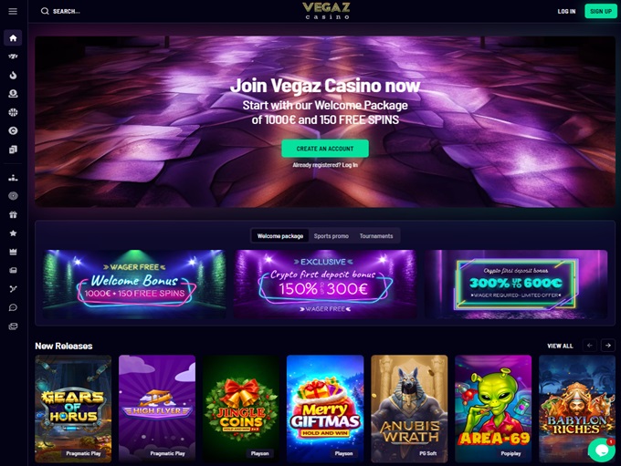 Vegaz Casino screenshot 1