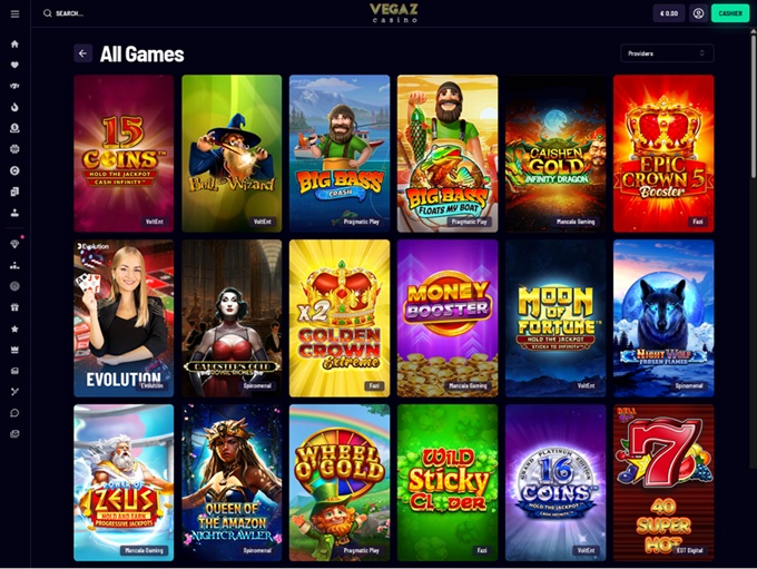 Vegaz Casino screenshot 2