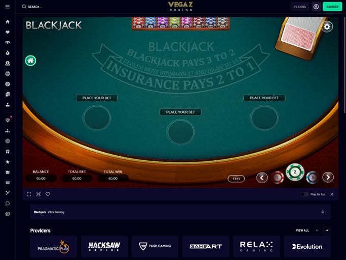 Vegaz Casino screenshot 6