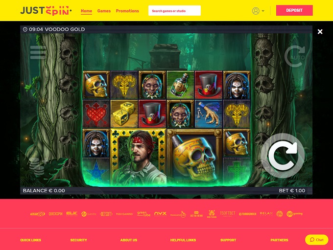 Justspin Casino screenshot 5
