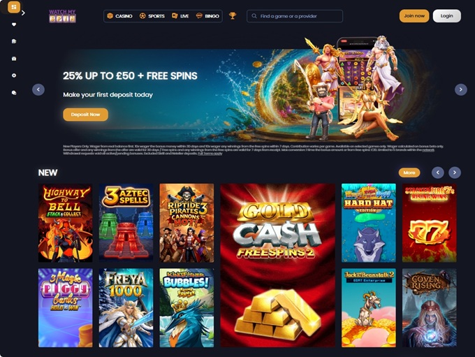 WatchMySpin Casino lobby