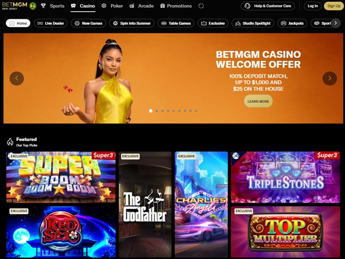 BetMGM Casino NJ lobby