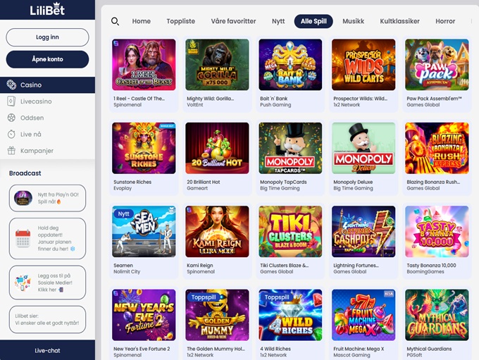 LiliBet Casino screenshot 2
