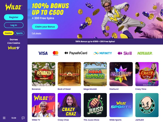 Wildz Casino lobby