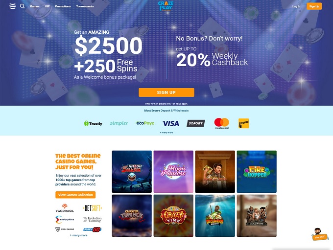 CrazePlay lobby