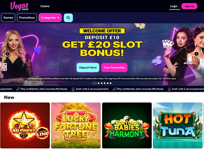 Vegas Wins lobby