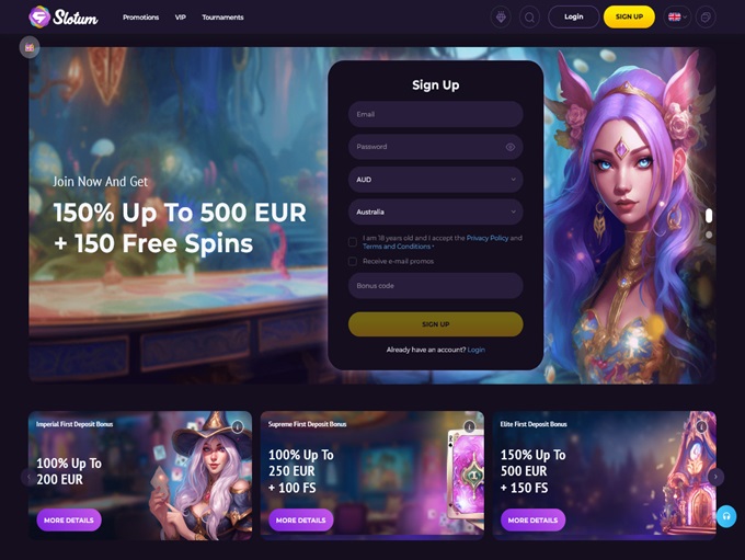 Slotum Casino lobby