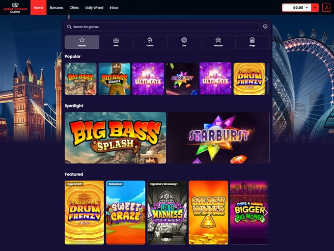 Great Britain Casino screenshot 2