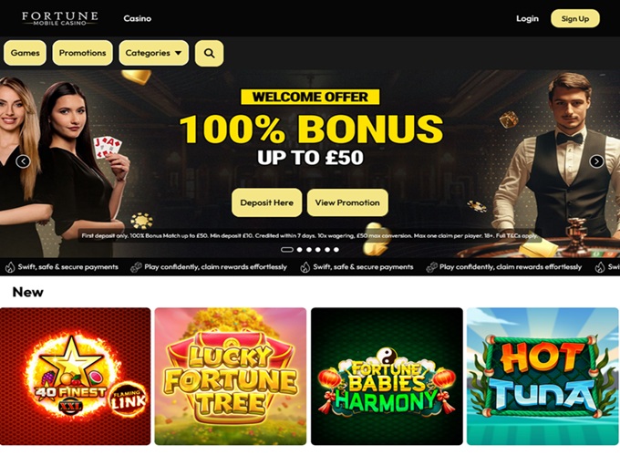 Fortune Mobile Casino lobby