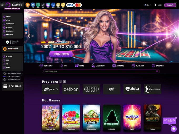 Casinobit.io lobby