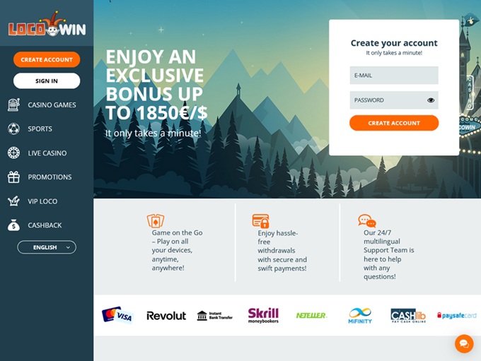 LocoWin lobby