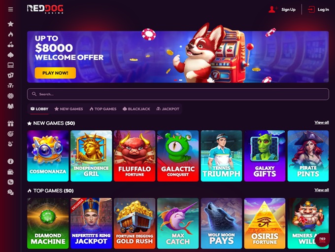 Red Dog Casino lobby
