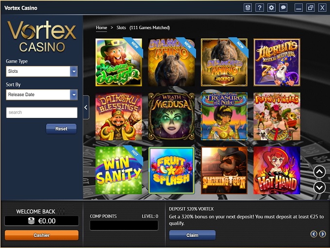 Vortex Casino screenshot 2