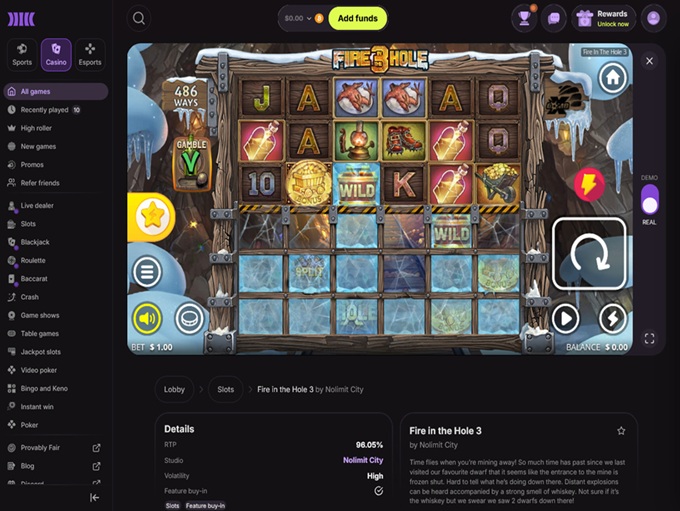 Cloudbet Casino screenshot 5