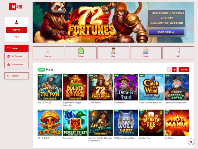 14Red Casino screenshot 1