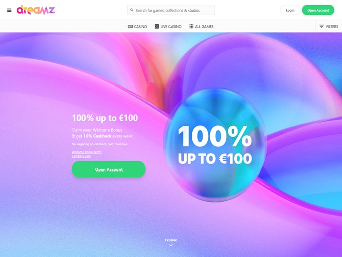 Dreamz Casino screenshot 1