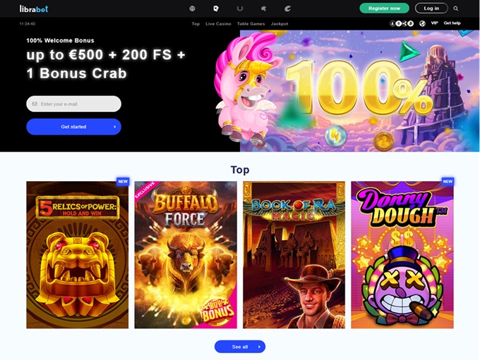 LibraBet Casino screenshot 1