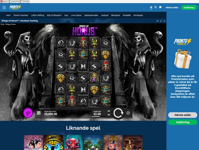 Pronto Casino screenshot 5
