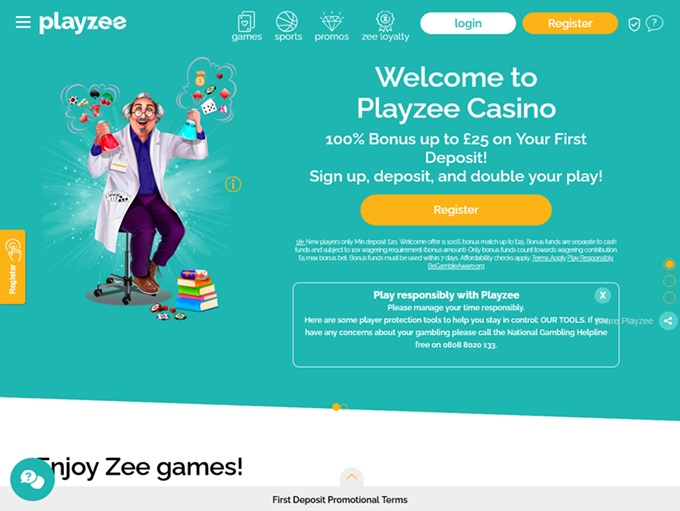 Playzee Casino lobby