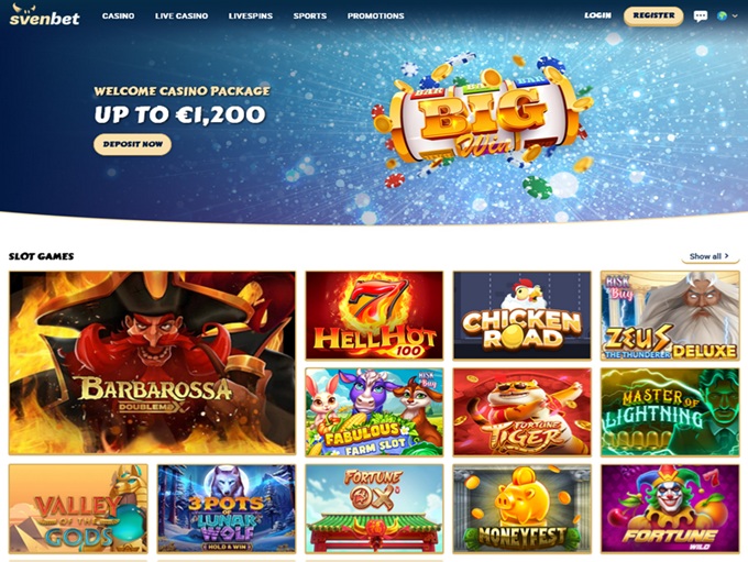Svenbet Casino lobby